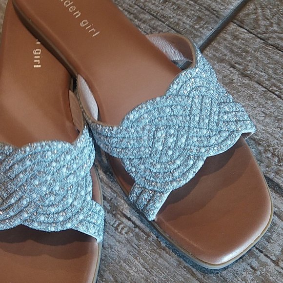 Madden Girl Slides Sandals BLING Size 8 - Picture 2 of 9